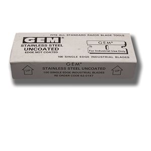GDI - 1" STAINLESS STEEL SINGLE EDGE BLADES, BOX OF 100