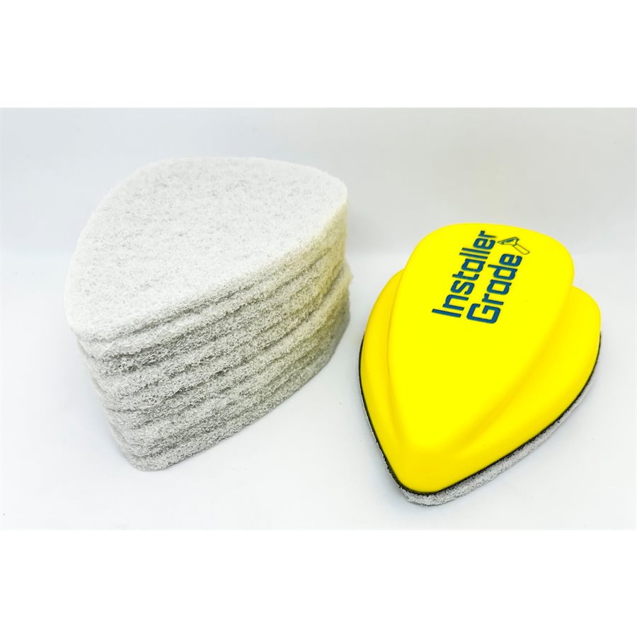 INSTALLER GRADE - YELLOW SCRUBBER WITH 10-PACK OF PADS