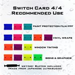 TRI-EDGE SWITCH-CARD 4 / 4 FLUORESCENT GREEN WITH BUFFER