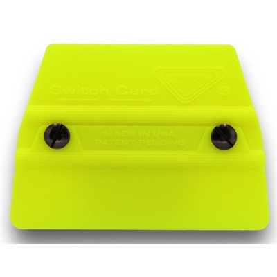 TRI-EDGE SWITCH-CARD 3 / 4 FLUORESCENT YELLOW WITH BUFFER